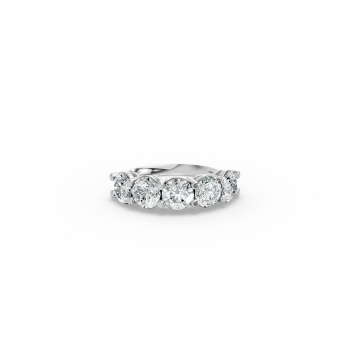Round Shape Diamond Anniversary Band in Gold