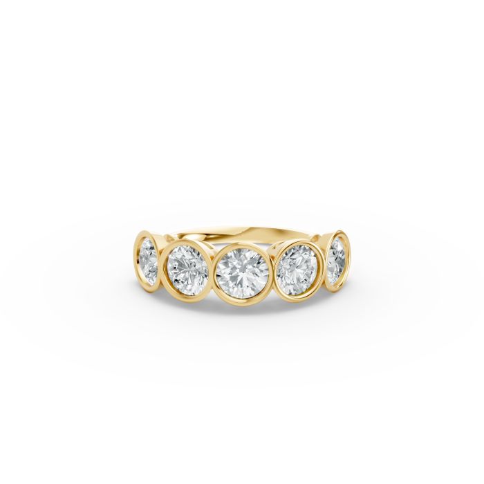 Round Shape Diamond Anniversary Band in Gold