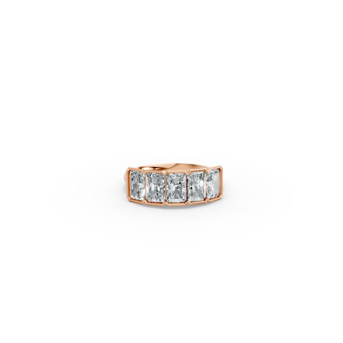 Radiant Shape Diamond Anniversary Band in Gold