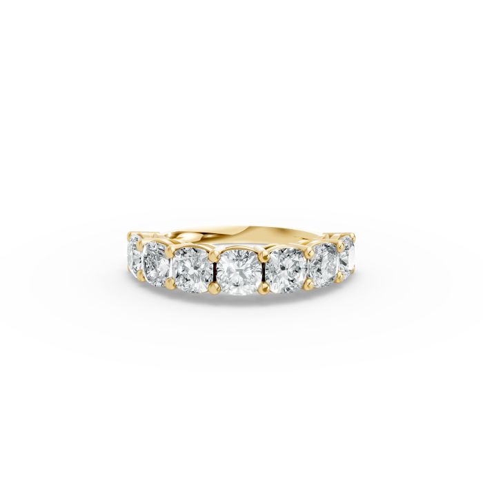 Cushion Shape Diamond Anniversary Band in Gold
