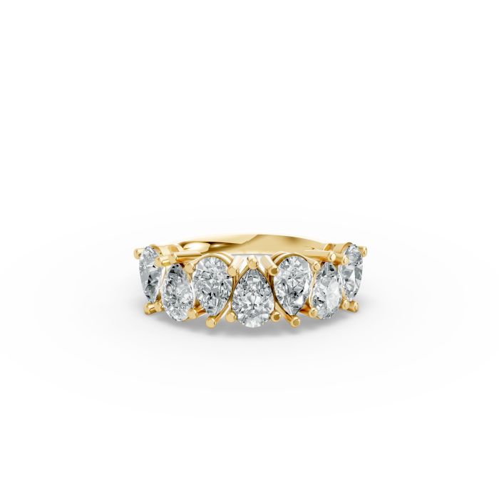 Pear Shape Diamond Anniversary Band in Gold