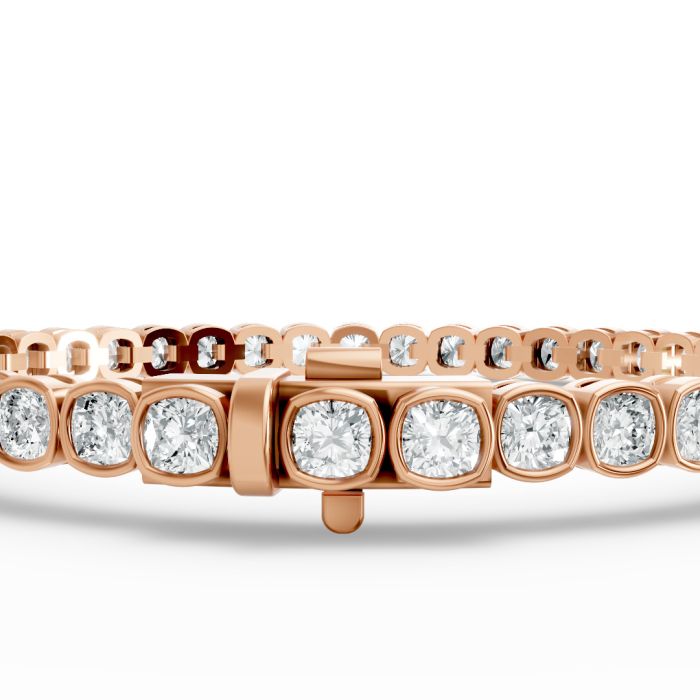 Cushion Shape Diamond Bracelets in Gold