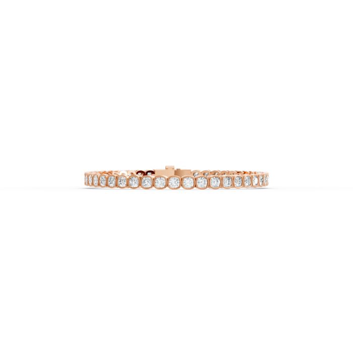 Cushion Shape Diamond Bracelets in Gold
