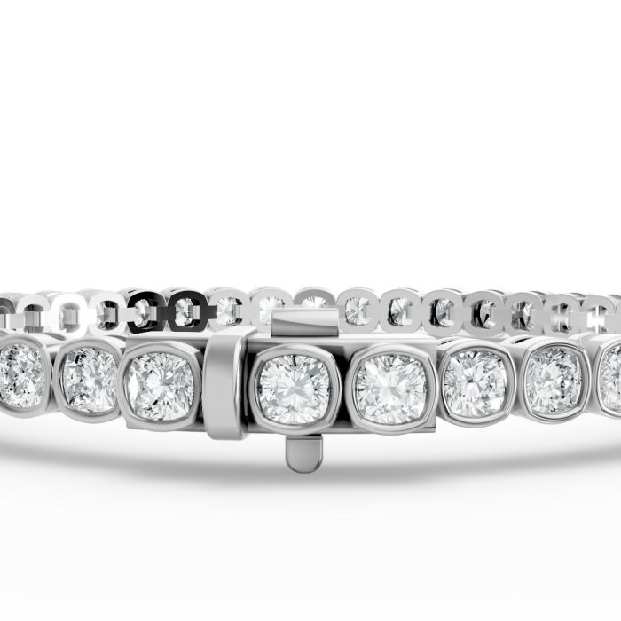 Cushion Shape Diamond Bracelets in Gold