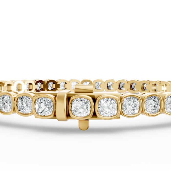 Cushion Shape Diamond Bracelets in Gold