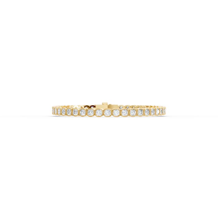 Cushion Shape Diamond Bracelets in Gold
