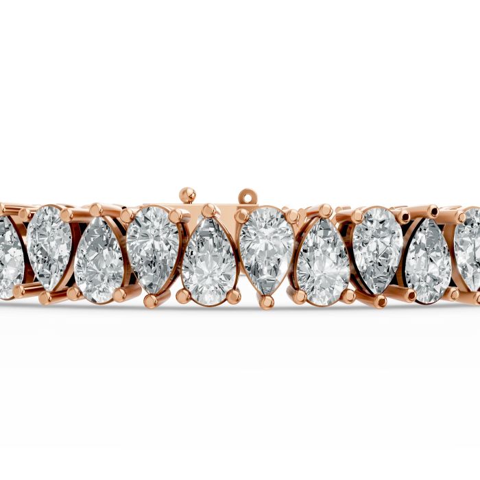Pear Shape Diamond Bracelets in Gold