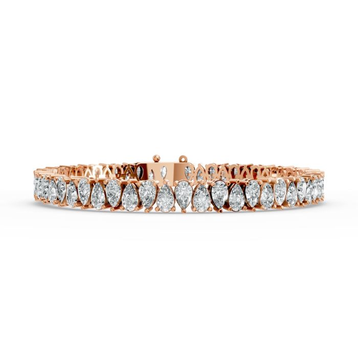 Pear Shape Diamond Bracelets in Gold