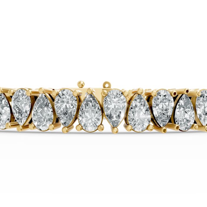 Pear Shape Diamond Bracelets in Gold