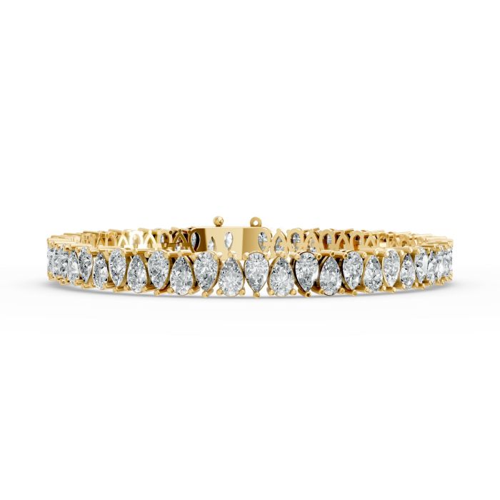 Pear Shape Diamond Bracelets in Gold
