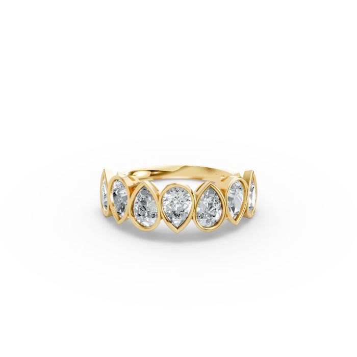 Pear Shape Diamond Anniversary Band in Gold
