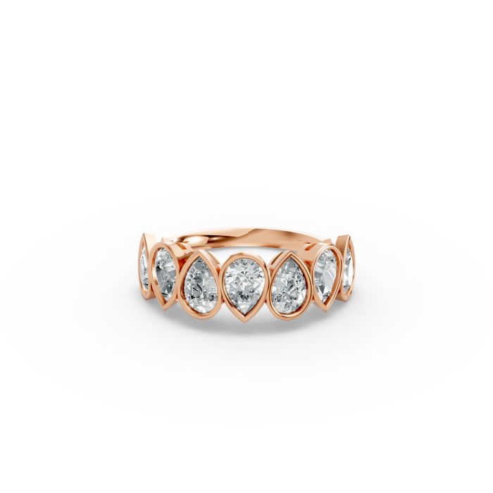 Pear Shape Diamond Anniversary Band in Gold