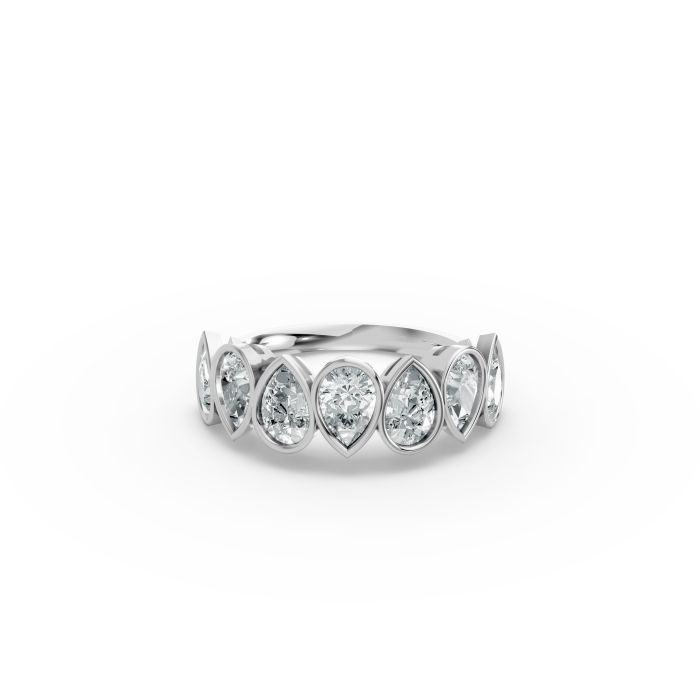 Pear Shape Diamond Anniversary Band in Gold