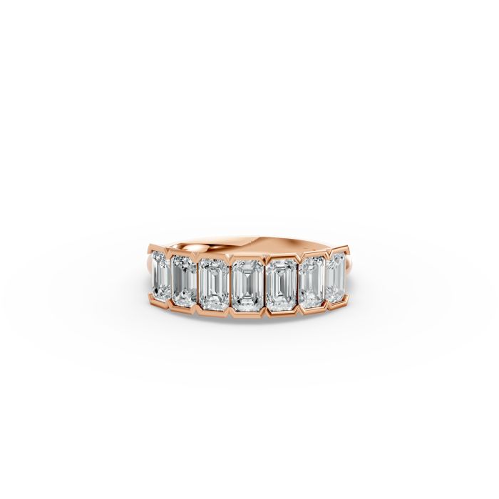 Emerald Shape Diamond Anniversary Band in Gold