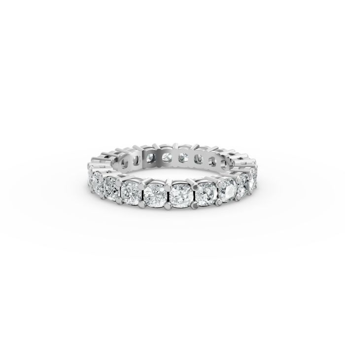 Cushion Shape Diamond Eternity Bands in Gold
