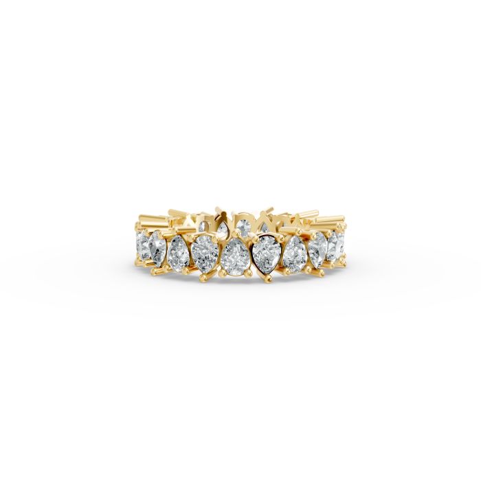 Pear Shape Diamond Eternity Bands in Gold
