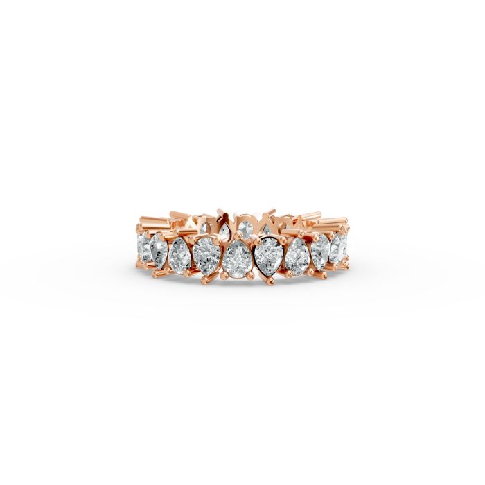 Pear Shape Diamond Eternity Bands in Gold