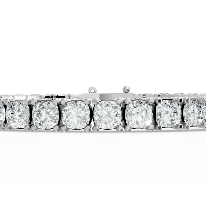 Cushion Shape Diamond Bracelets in Gold