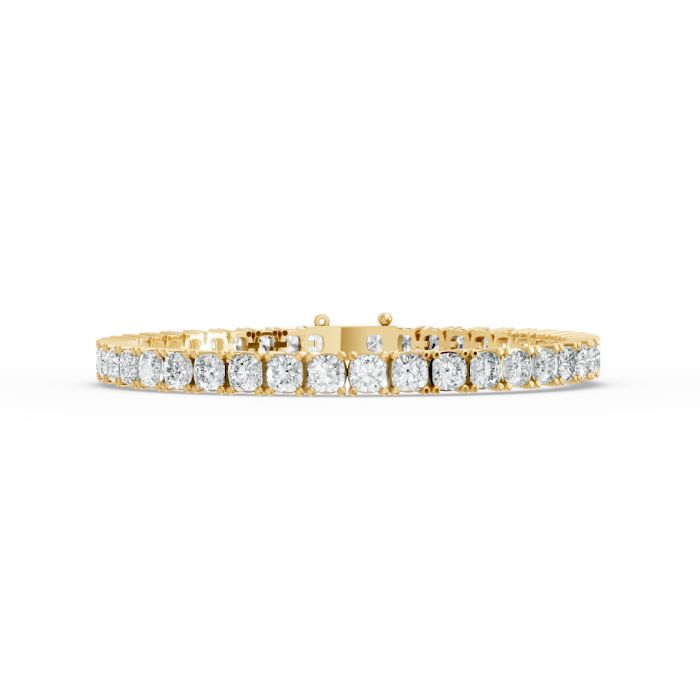 Cushion Shape Diamond Bracelets in Gold
