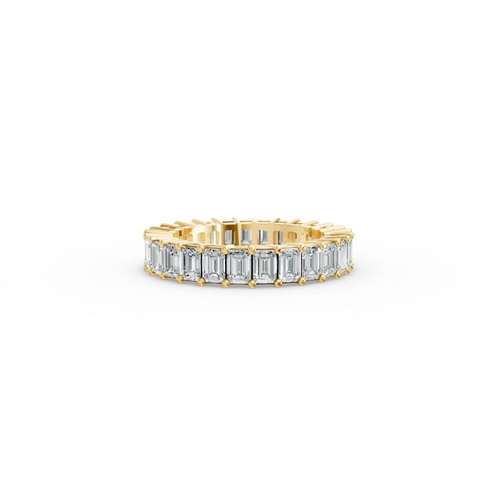 Radiant Shape Diamond Eternity Bands in Gold