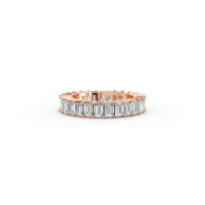 Radiant Shape Diamond Eternity Bands in Gold