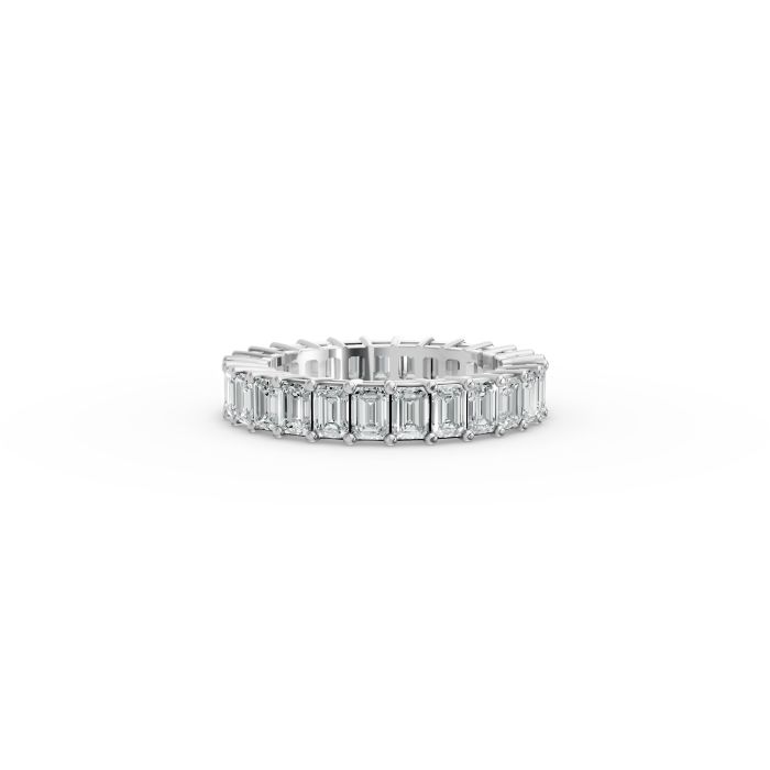 Radiant Shape Diamond Eternity Bands in Gold