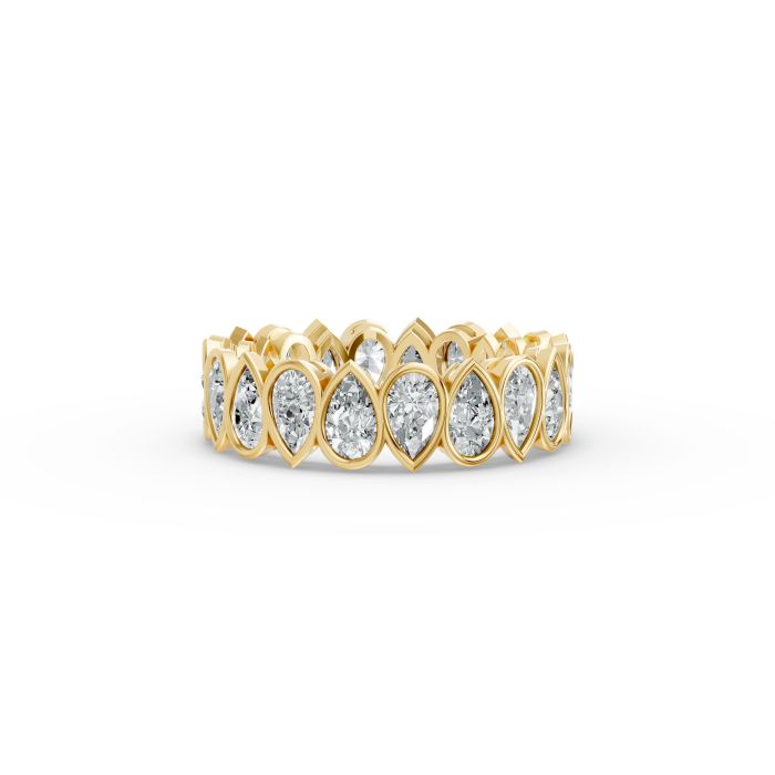 Pear Shape Diamond Eternity Bands in Gold