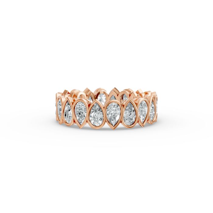 Pear Shape Diamond Eternity Bands in Gold