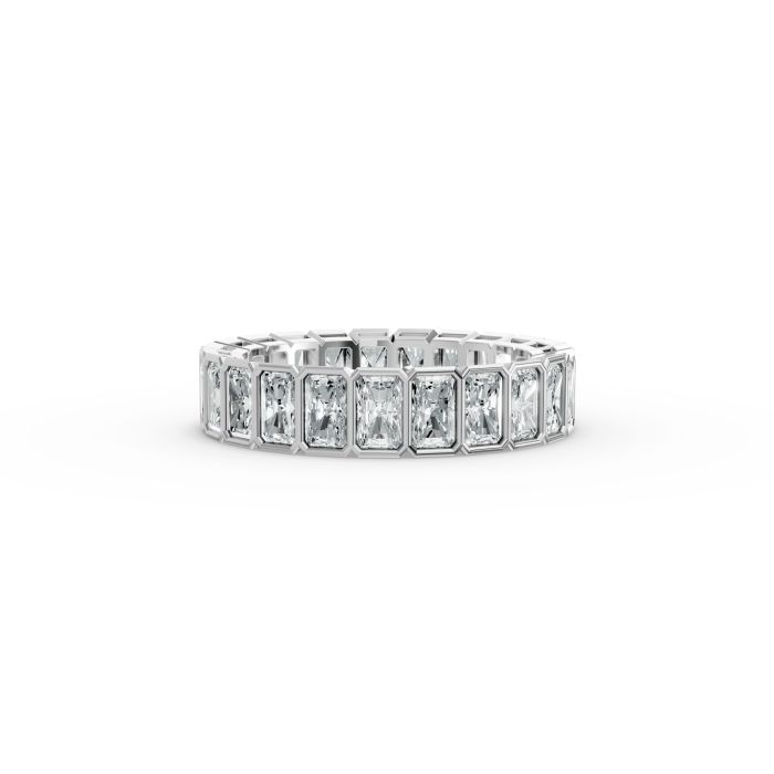 Radiant Shape Diamond Eternity Bands in Gold