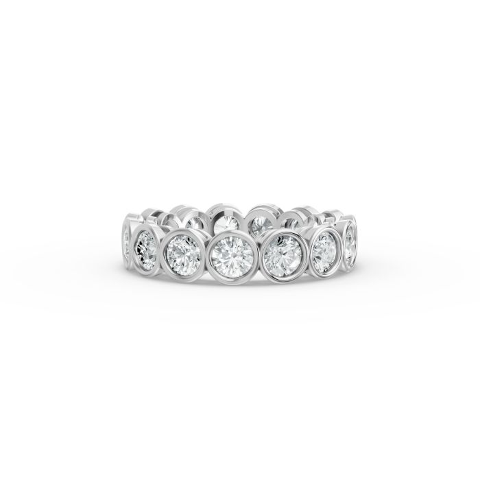 Round Shape Diamond Eternity Bands in Gold