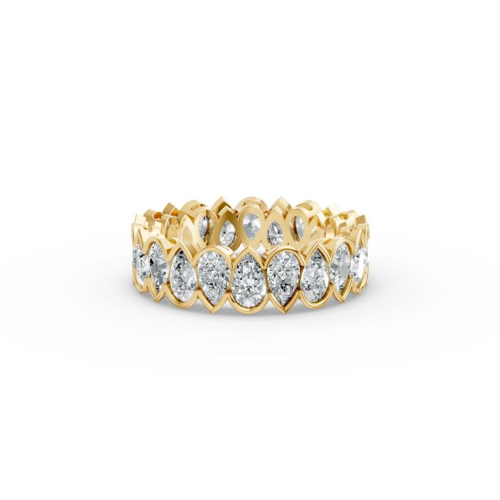 Pear Shape Diamond Eternity Bands in Gold