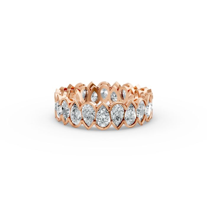 Pear Shape Diamond Eternity Bands in Gold