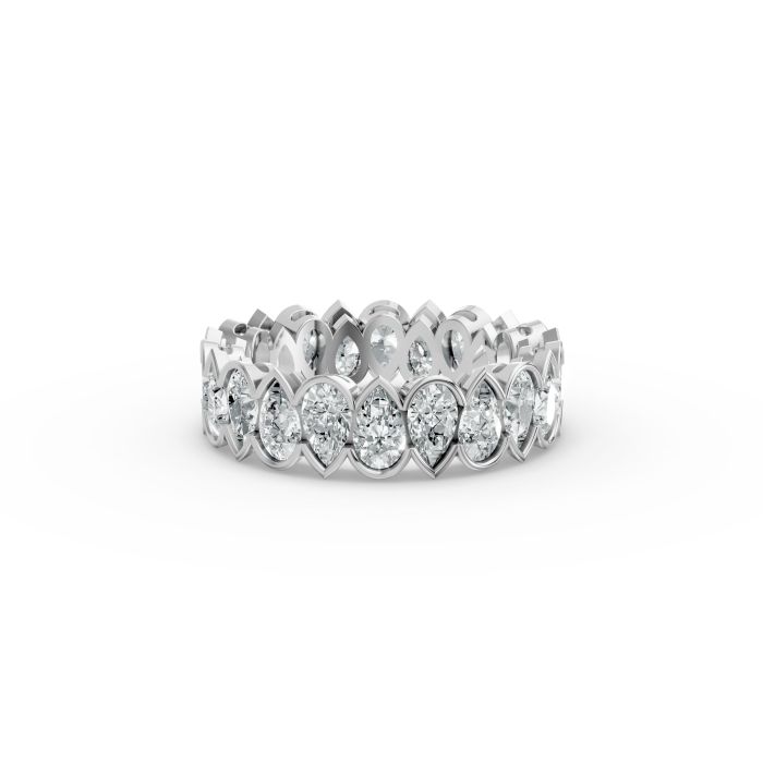 Pear Shape Diamond Eternity Bands in Gold