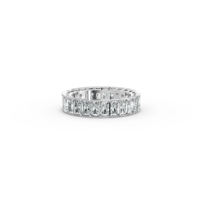 Radiant Shape Diamond Eternity Bands in Gold