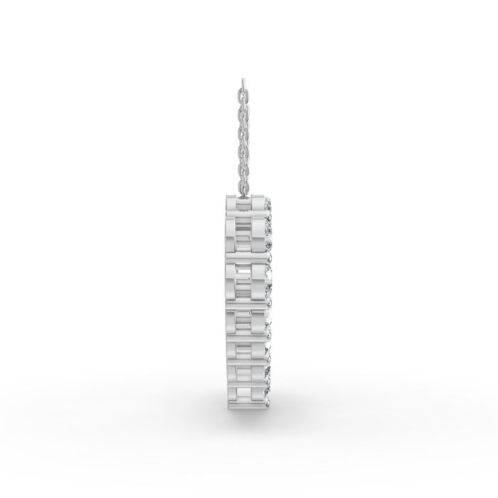 HEART SHAPE PENDANT WITH CHAIN IN SILVER