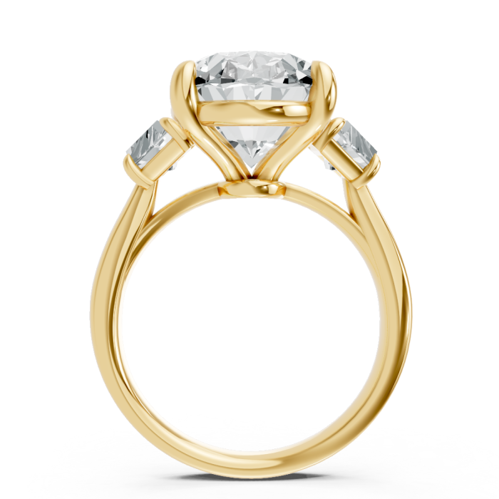 Oval 14K White Gold 3-stone Bridal Ring