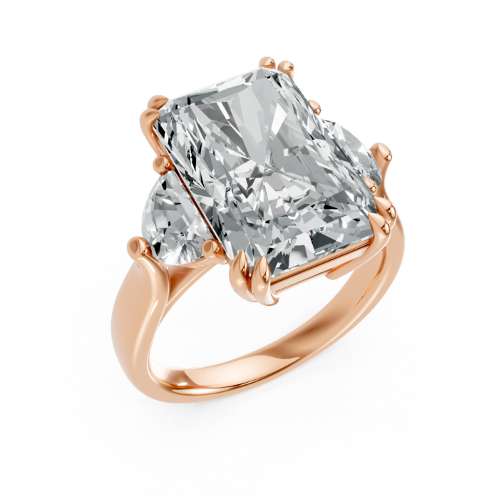 Radiant 14K White Gold Fashion Bridal Ring