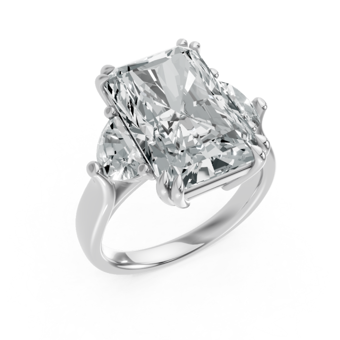 Radiant 14K White Gold Fashion Bridal Ring