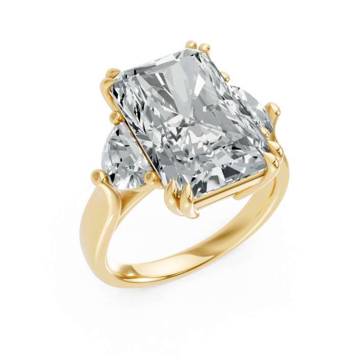 Radiant 14K White Gold Fashion Bridal Ring