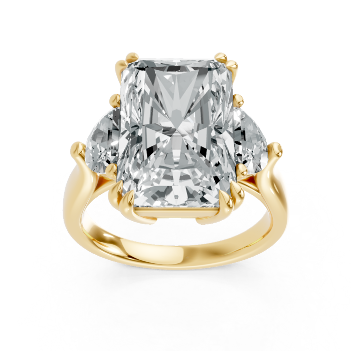 Radiant 14K White Gold Fashion Bridal Ring