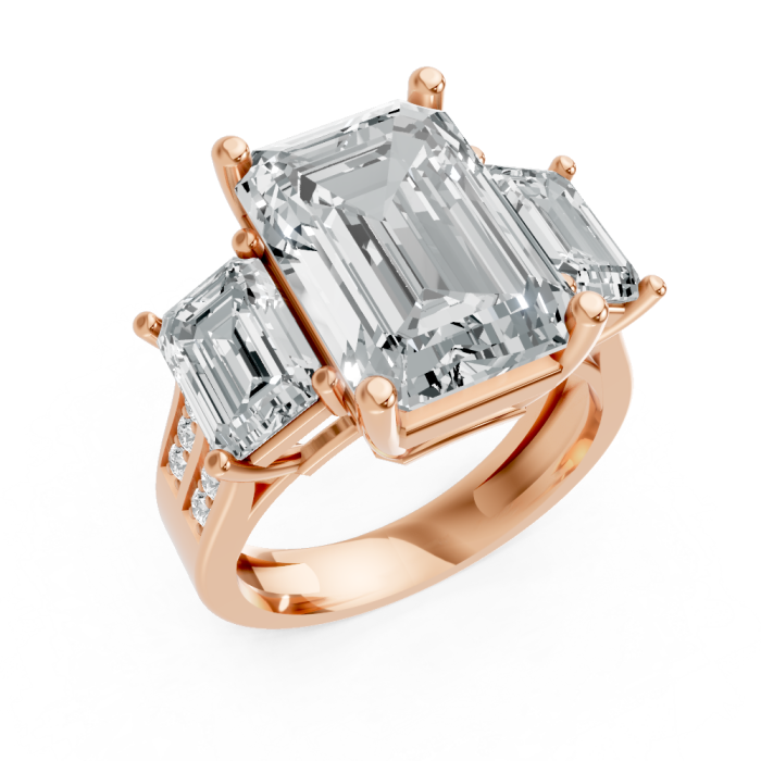 Emerald 14K White Gold Fashion Bridal Ring