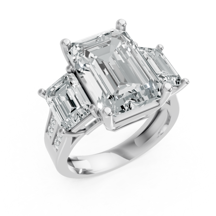 Emerald 14K White Gold Fashion Bridal Ring