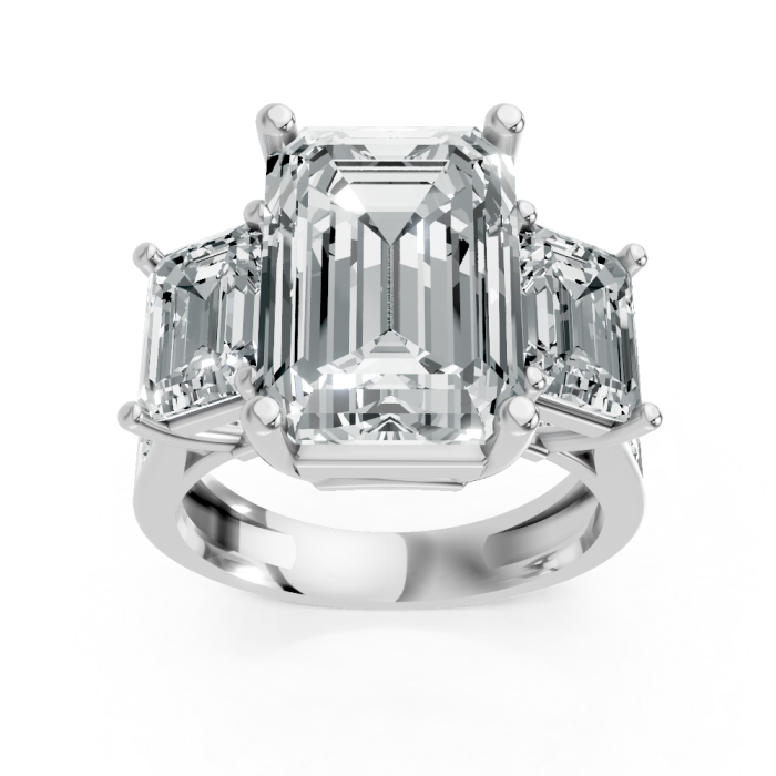 Emerald 14K White Gold Fashion Bridal Ring