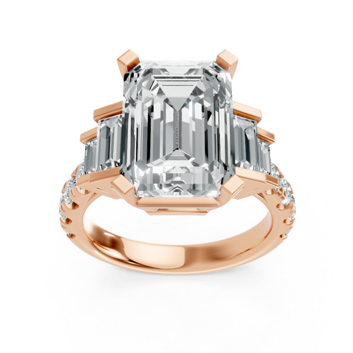 Emerald 14K White Gold Fashion Bridal Ring