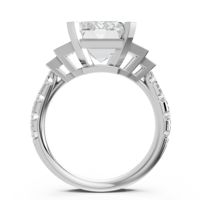 Emerald 14K White Gold Fashion Bridal Ring