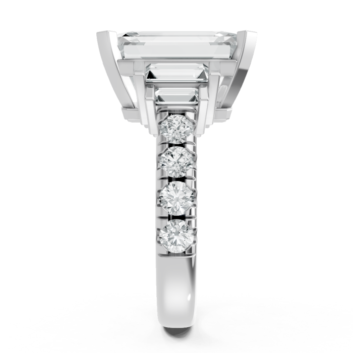 Emerald 14K White Gold Fashion Bridal Ring