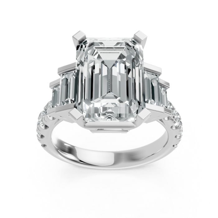 Emerald 14K White Gold Fashion Bridal Ring