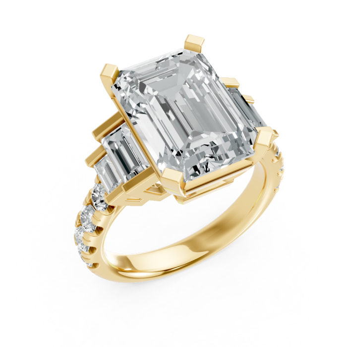 Emerald 14K White Gold Fashion Bridal Ring