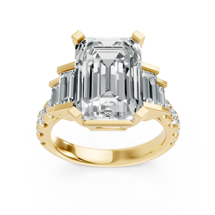 Emerald 14K White Gold Fashion Bridal Ring