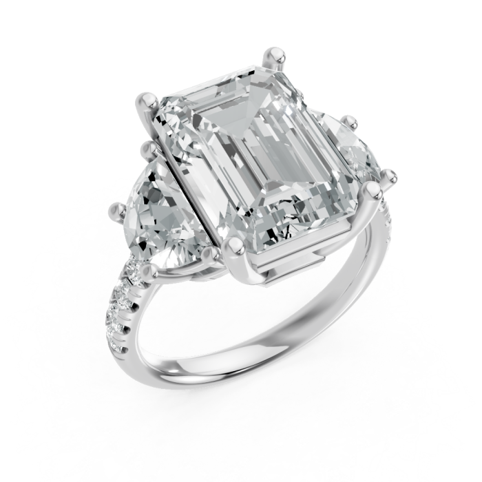 Emerald 14K White Gold Fashion Bridal Ring